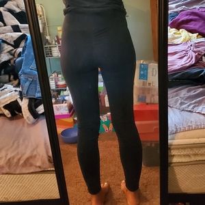 Pink ruched leggings